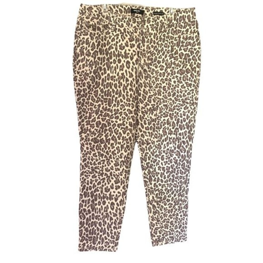 NINE WEST LEOPARD GRAMERCY SKINNY ANKLE JEANS Size 16 NWOT - Picture 5 of 10